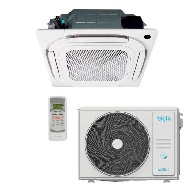  Ar Condicionado Cassete Eco Inverter Elgin 30.000 Btu/h Quente/Frio 220V R-32 | KVQC30C2NACA