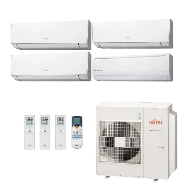 Ar Condicionado Multi-Split Fujitsu Inverter 45.000 Btu/h (1x 7.000 + 2x 12.000 e 1x 24.000) Quente/