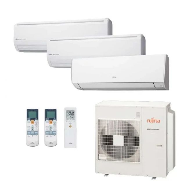 Ar Condicionado Multi-Split Fujitsu Inverter 45.000 Btu/h (1x 7.000 e 2x 24.000) Quente/Frio 220V