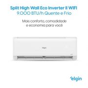 Ar Condicionado Split Hi-Wall Elgin Eco Inverter II 9.000 Btu/h Quente/Frio 220V R-32 | Wi-Fi