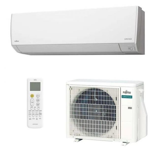 Ar Condicionado Split Hi-Wall Inverter Fujitsu Premium Airstage 24.000 Btu/h Quente/Frio 220v | Gás 